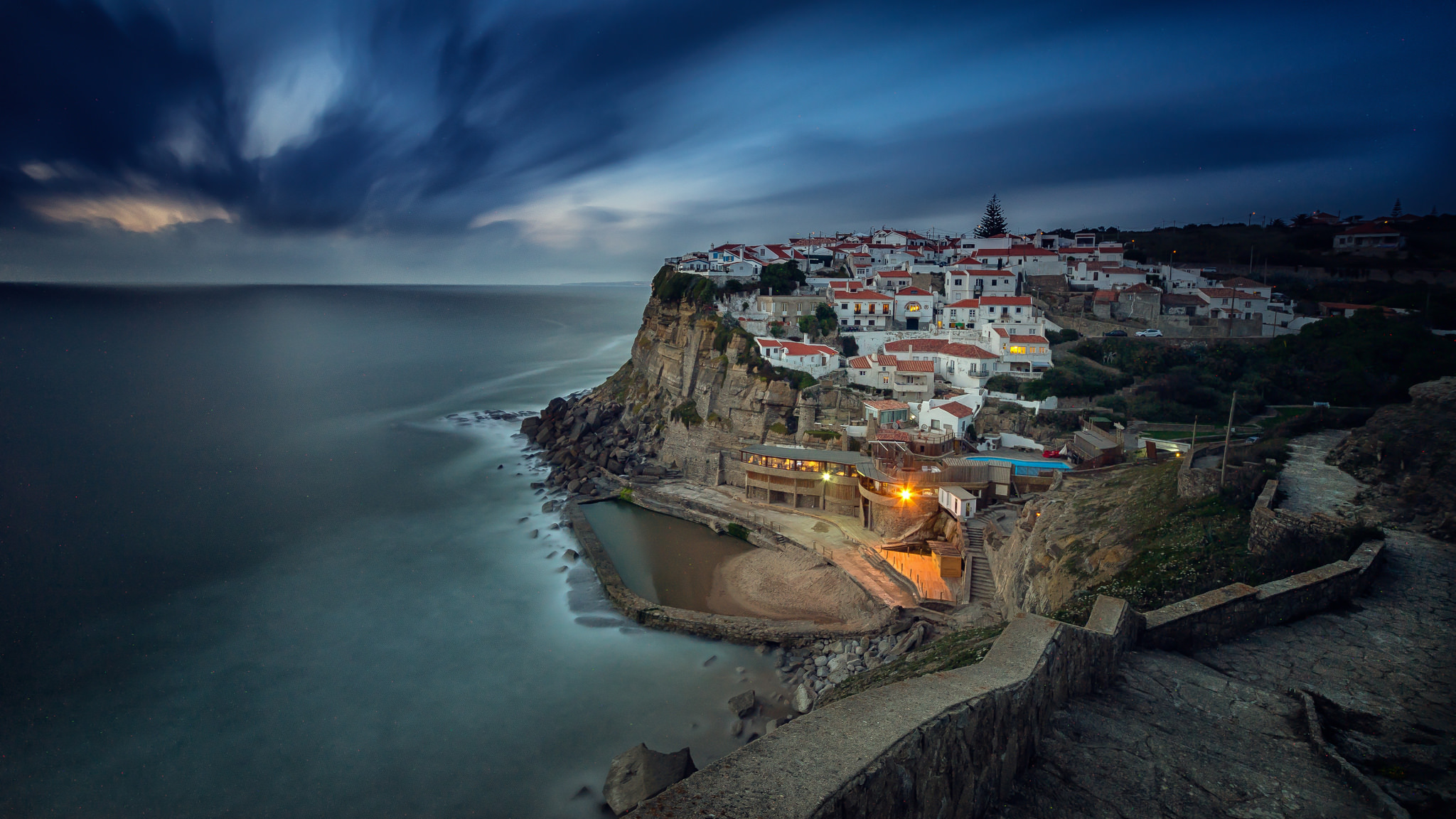 Landscape, azenhas do mar, portugal, seascape, города